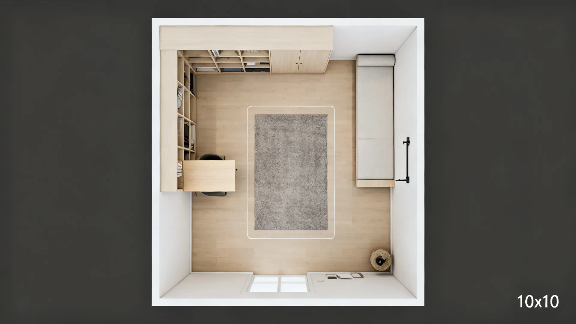 Convertible daybed + fold-down table