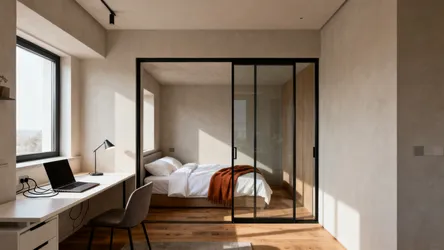 5 Smart Partition Ideas for a 12x9 Study-Cum-Bedroom