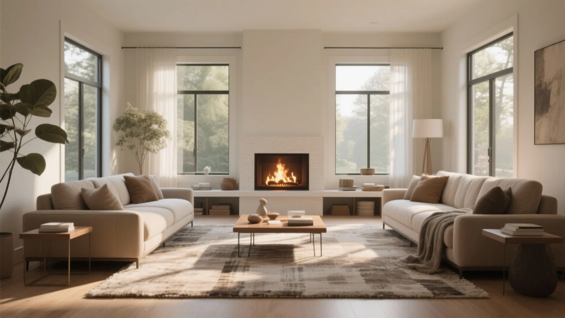 10 Living Room Ideas for a 15x15 Layout with Fireplace: Practical and Stylish Layout Inspirations for a Cozy 15x15 Living Room with a Fireplace at the End