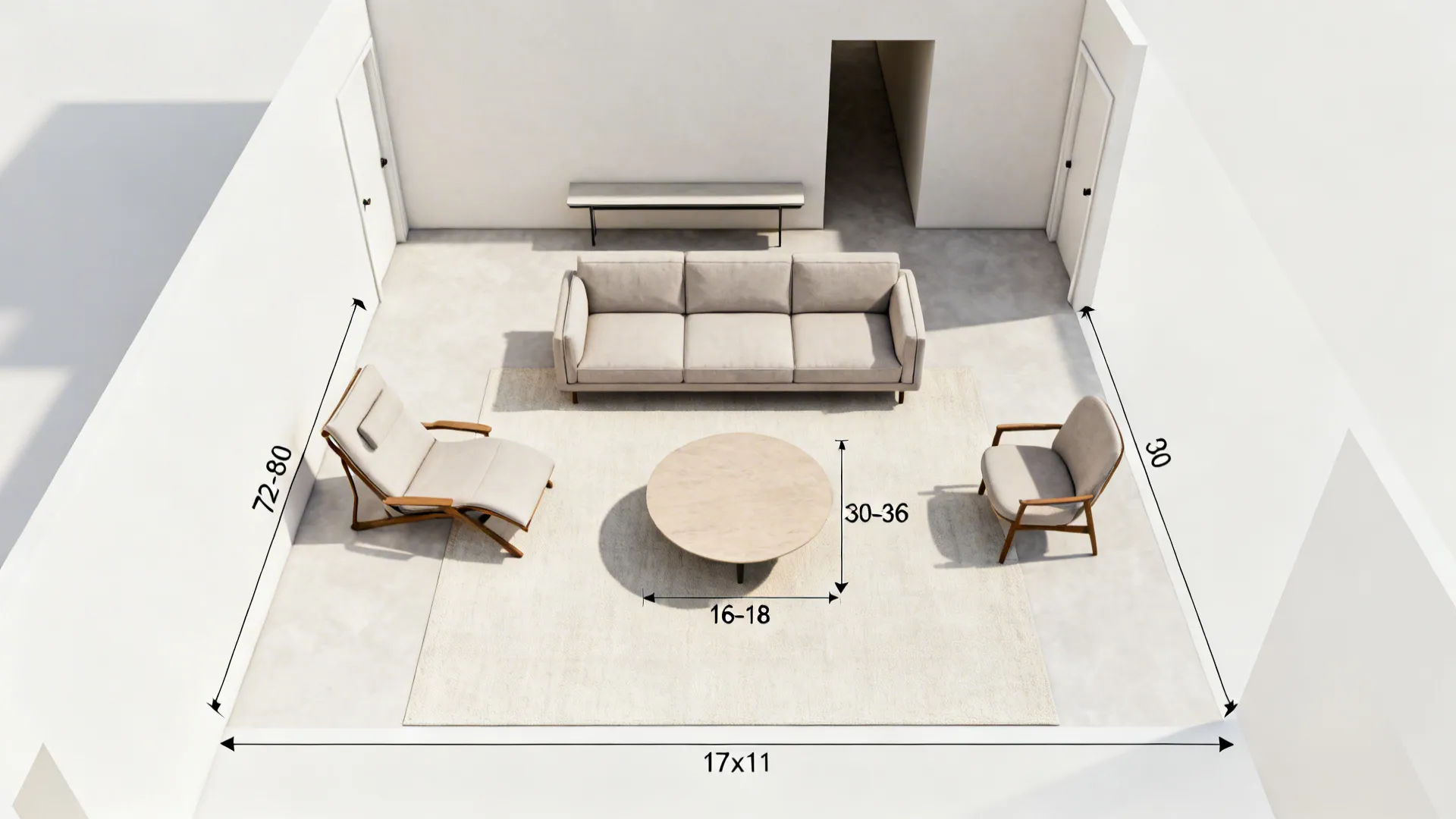 Lightweight, Leggy Furniture and a Float-First Layout