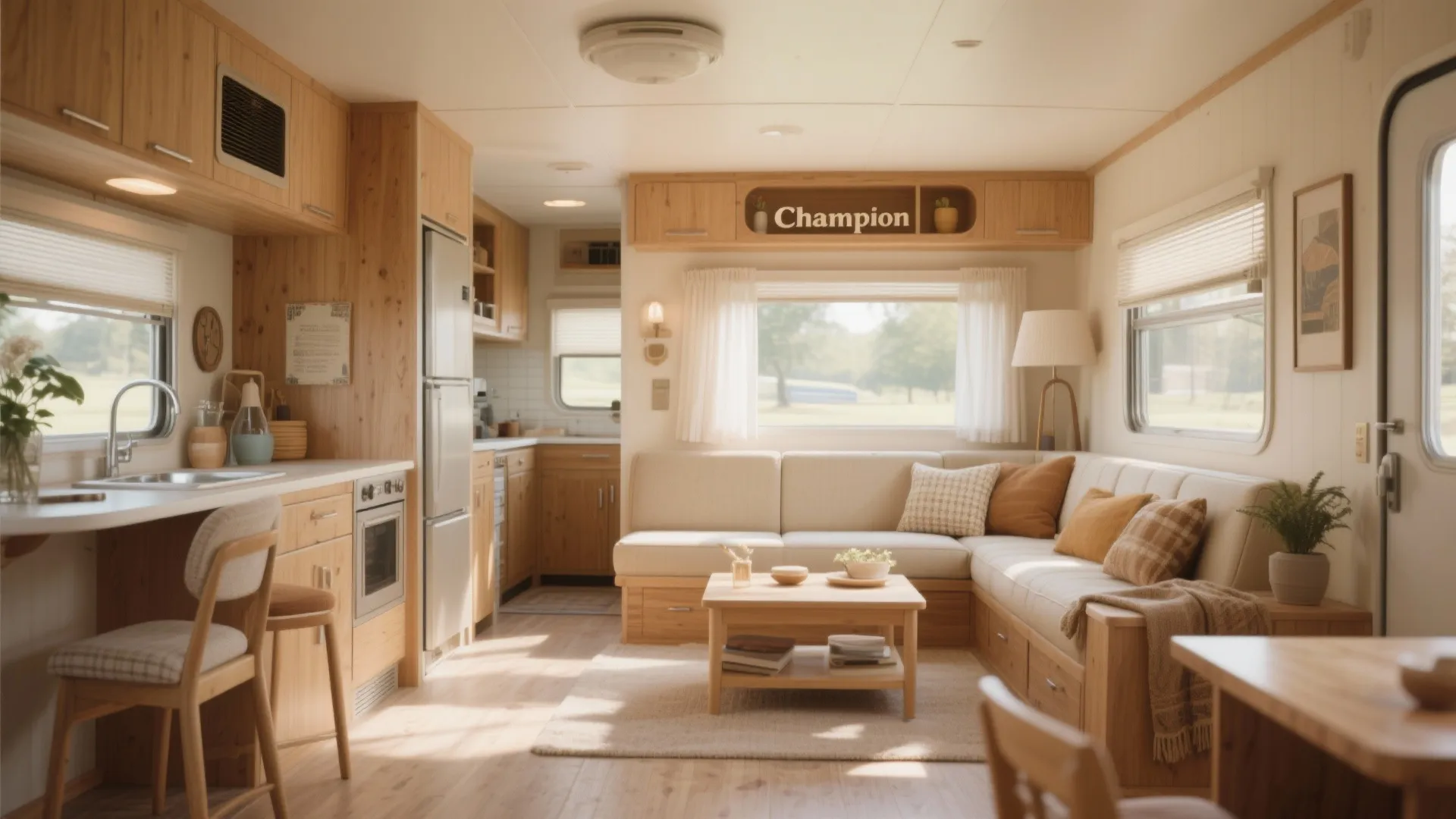 10 Small-Space Design Ideas for a 1973 Champion Mobile Home: Creative ways to transform a 55 x 12 one-bedroom into a stylish, functional home