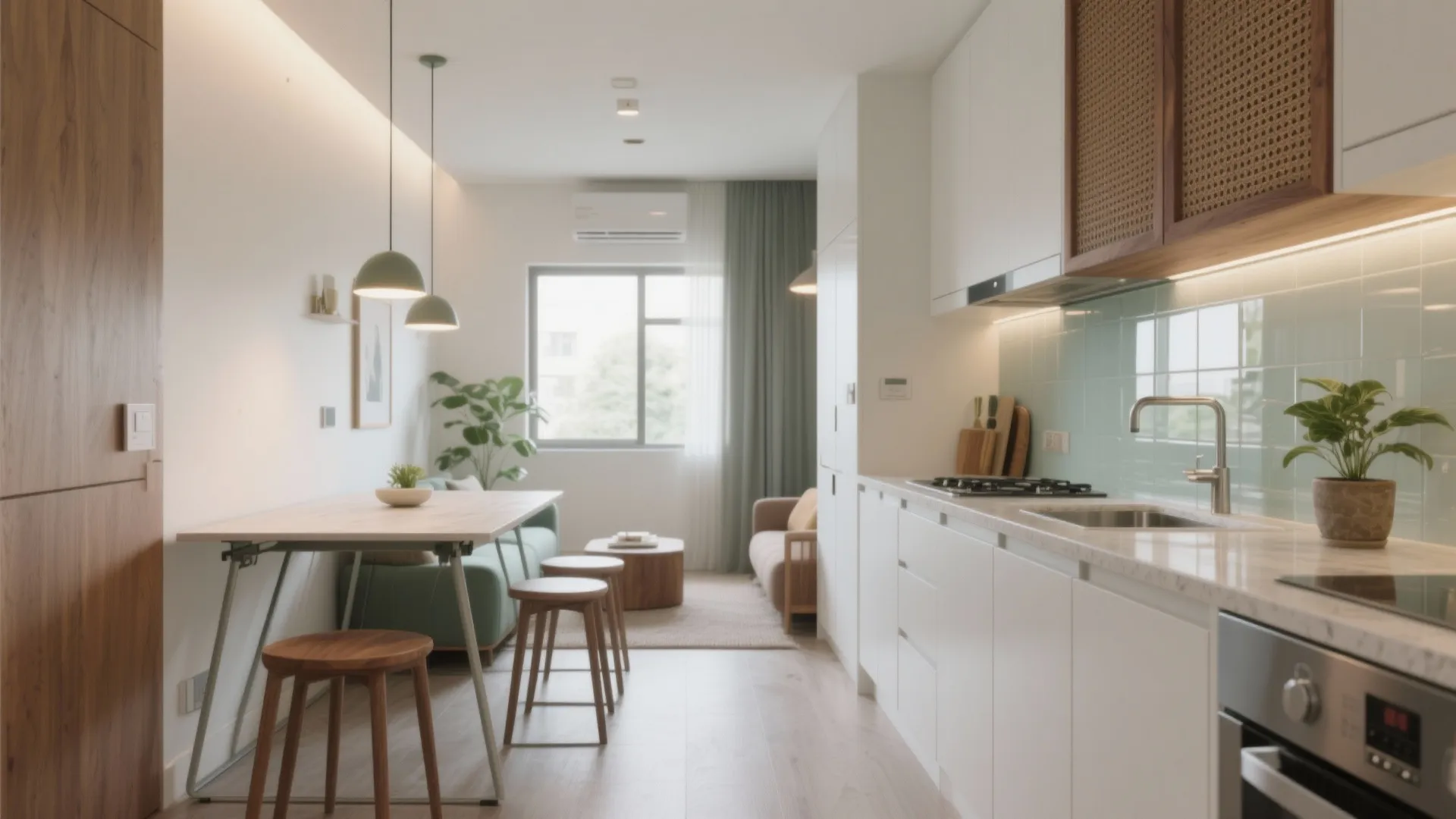5 Smart 1 BHK Home Design Ideas: How I make a compact 1 BHK feel bigger with kitchen layouts, storage, lighting, and warm finishes