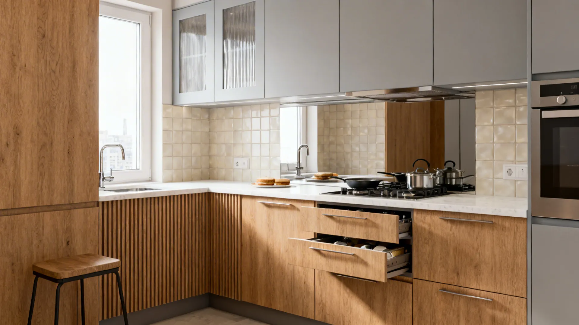 5 Smart Ideas for Kitchen 1 BHK Flat Interior Design