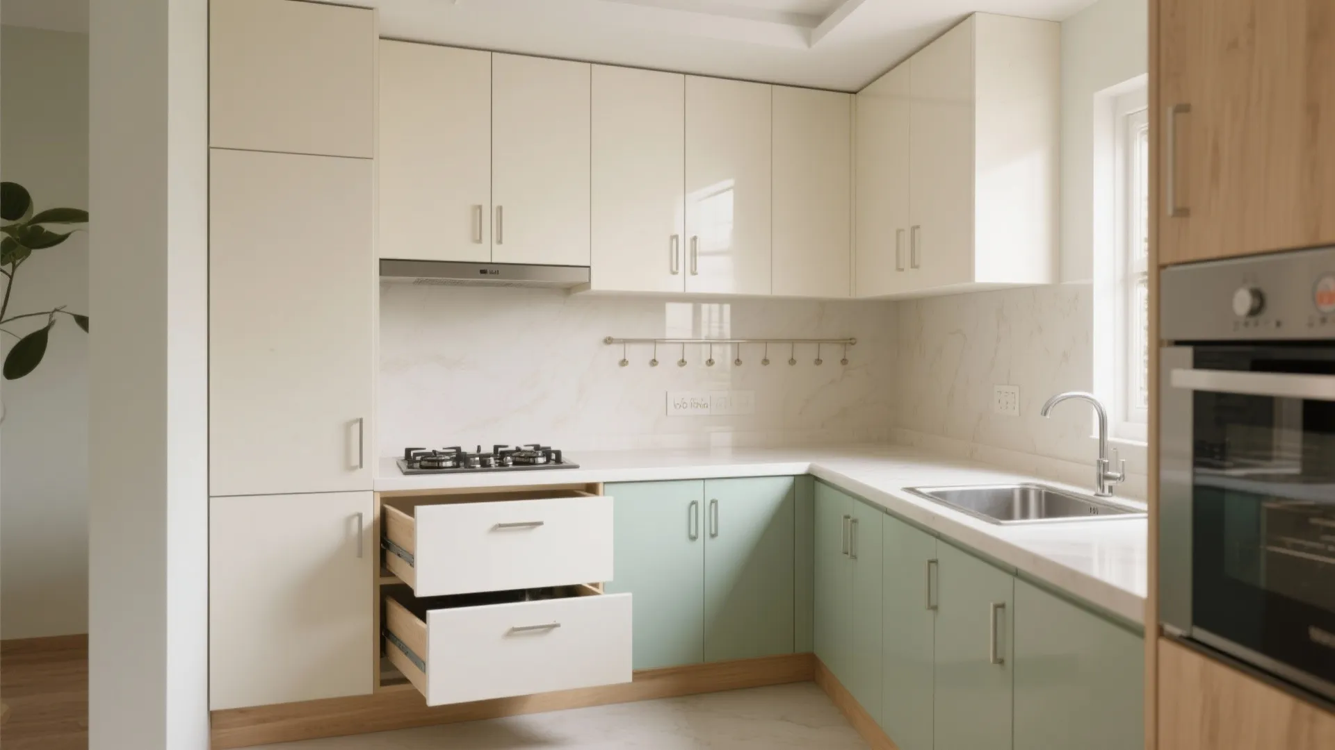 Minimalist kitchen storage that actually fits a 1 BHK