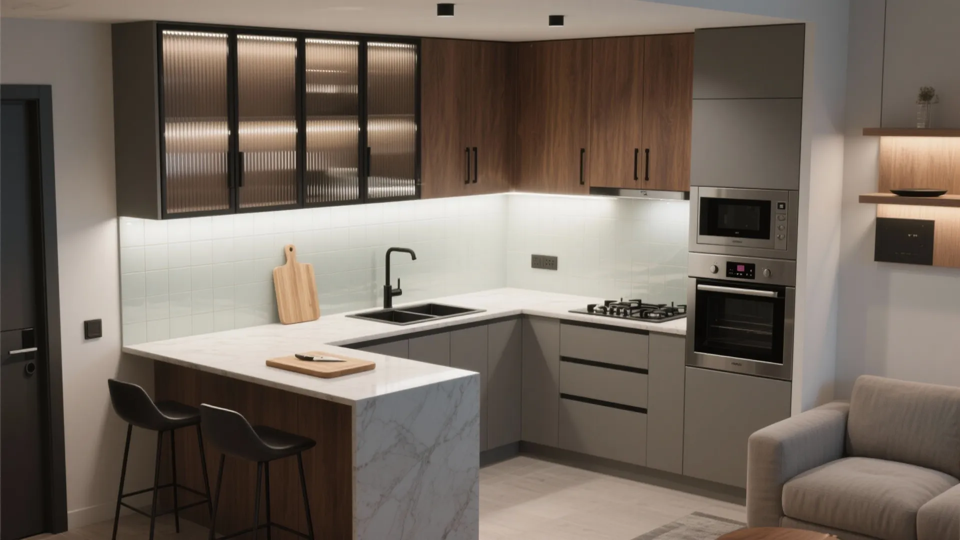 3) A Kitchen Built for One—Ready for Friends