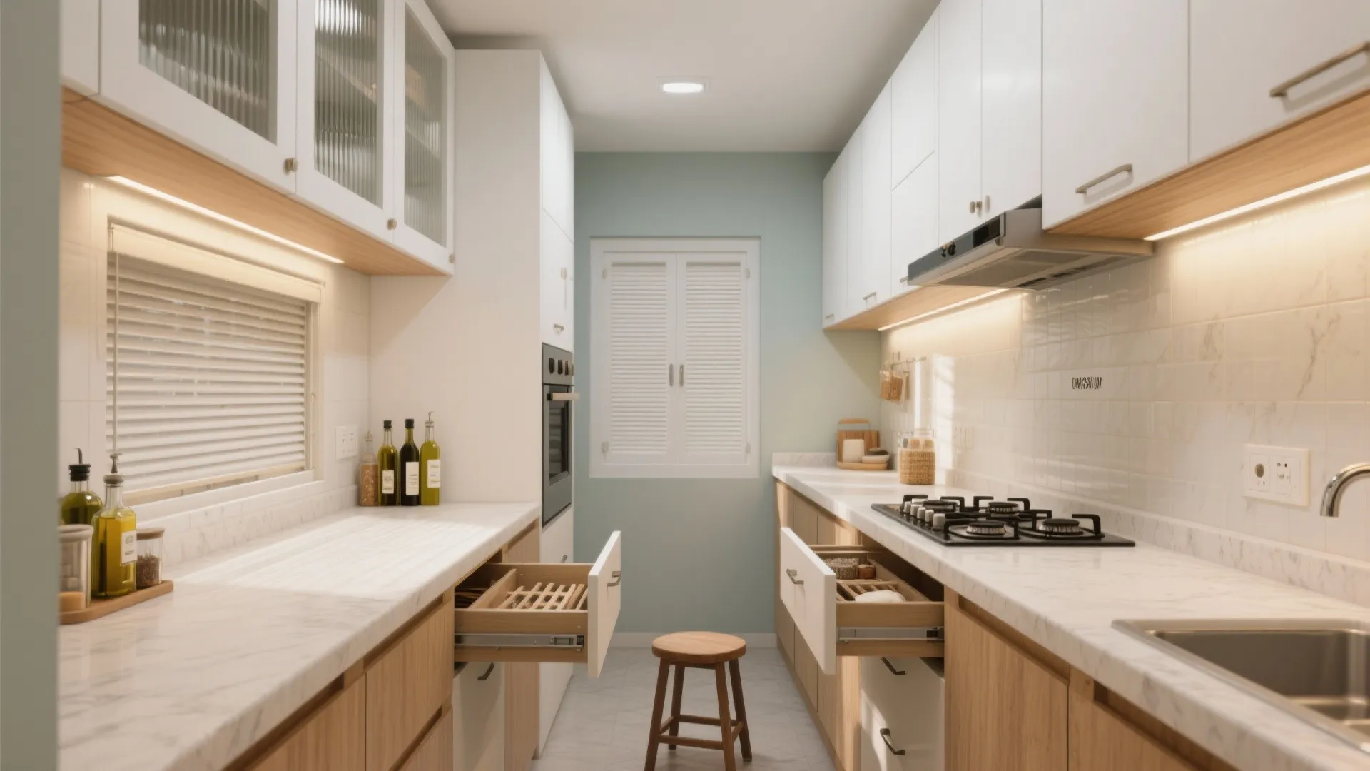 Minimalist kitchen storage that actually breathes