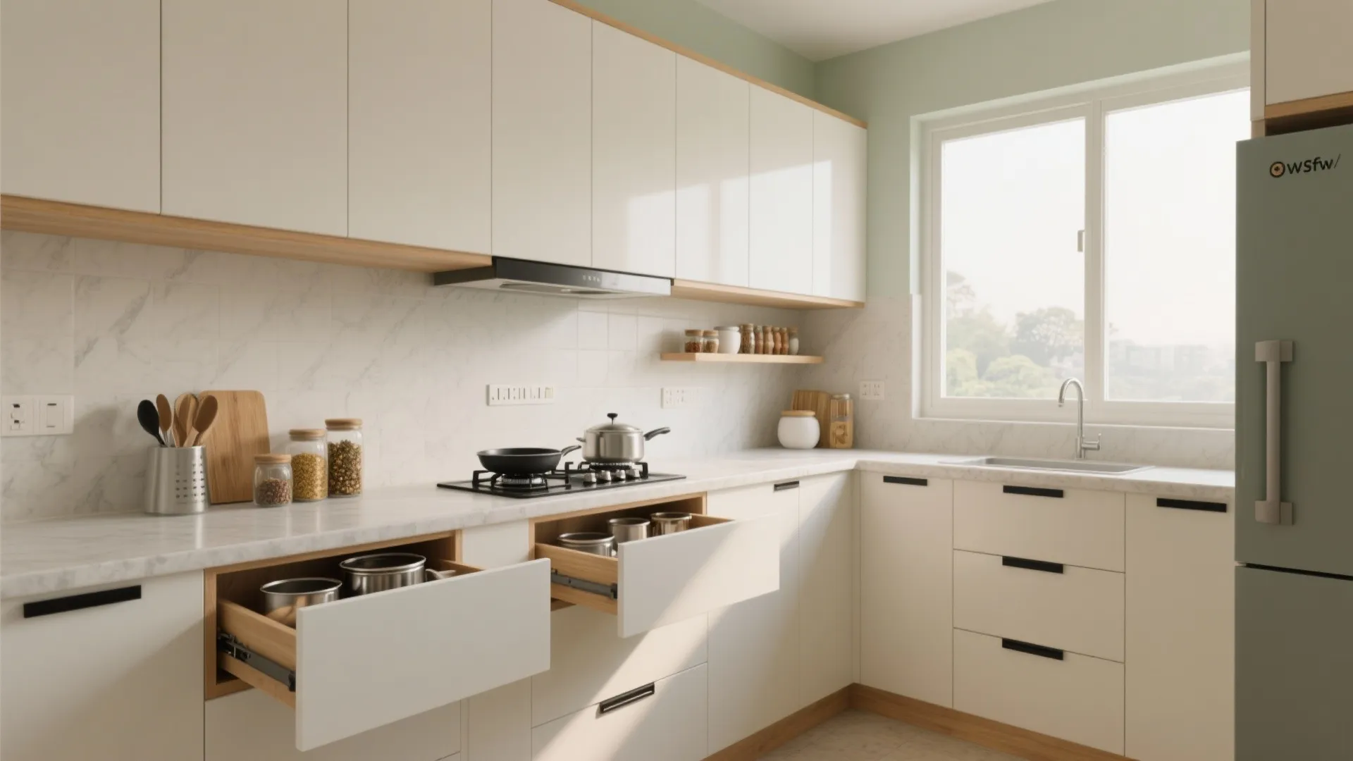 Minimalist kitchen storage that works harder