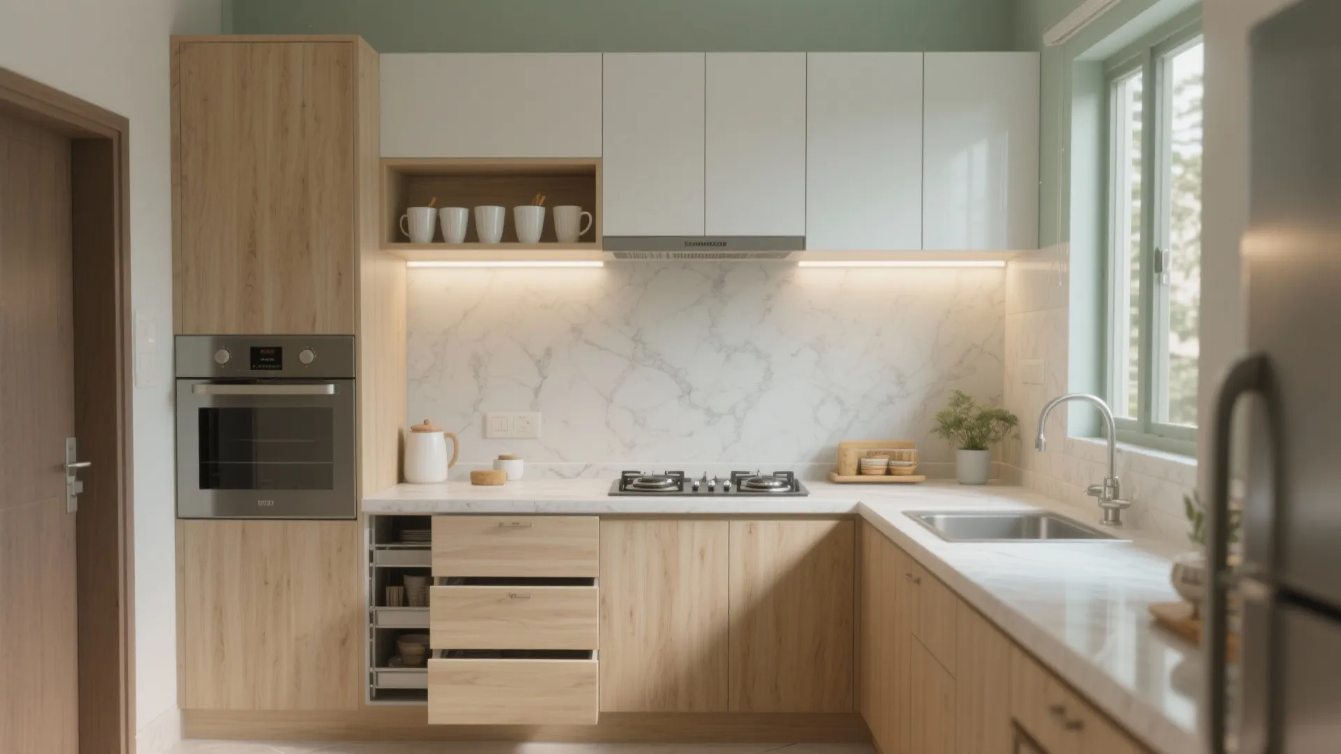 1) Minimalist kitchen storage that actually suits daily cooking