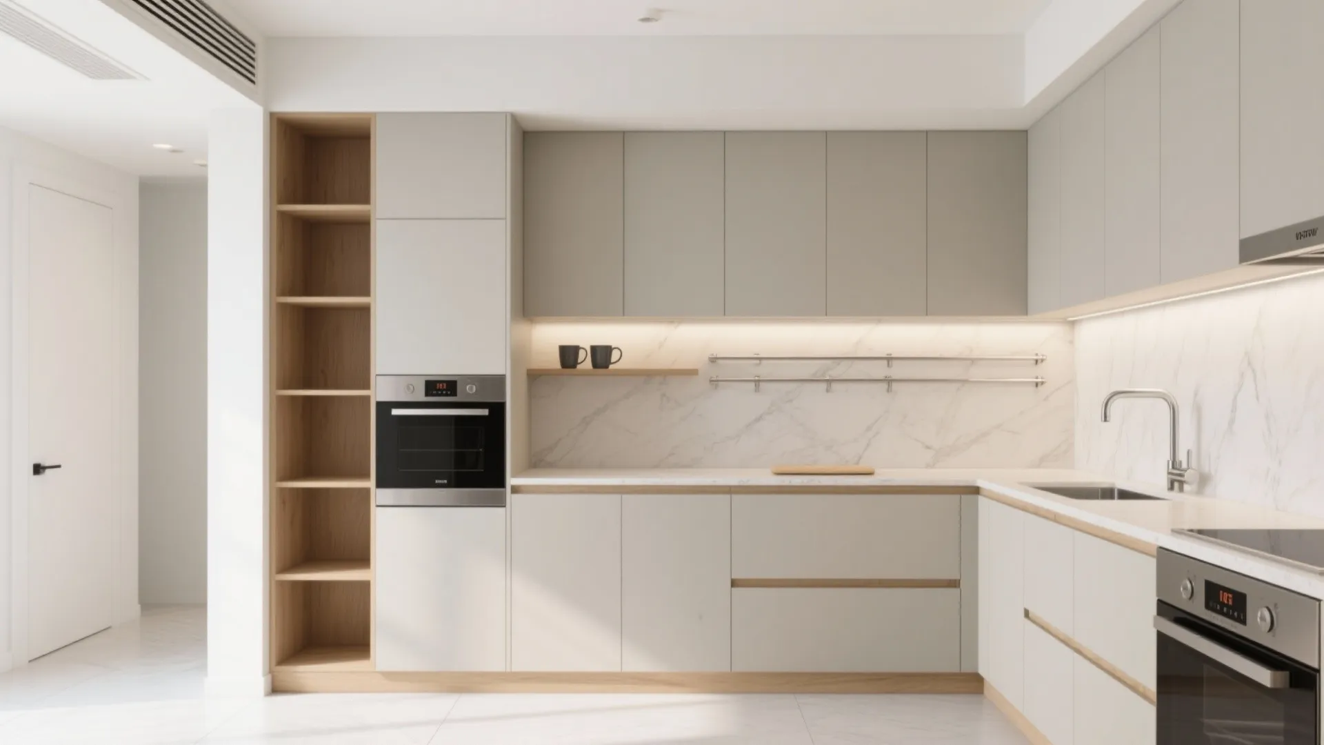 Minimalist kitchen storage that actually works