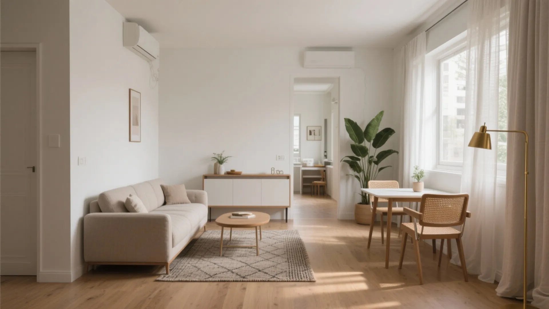 Open-plan living with soft zoning