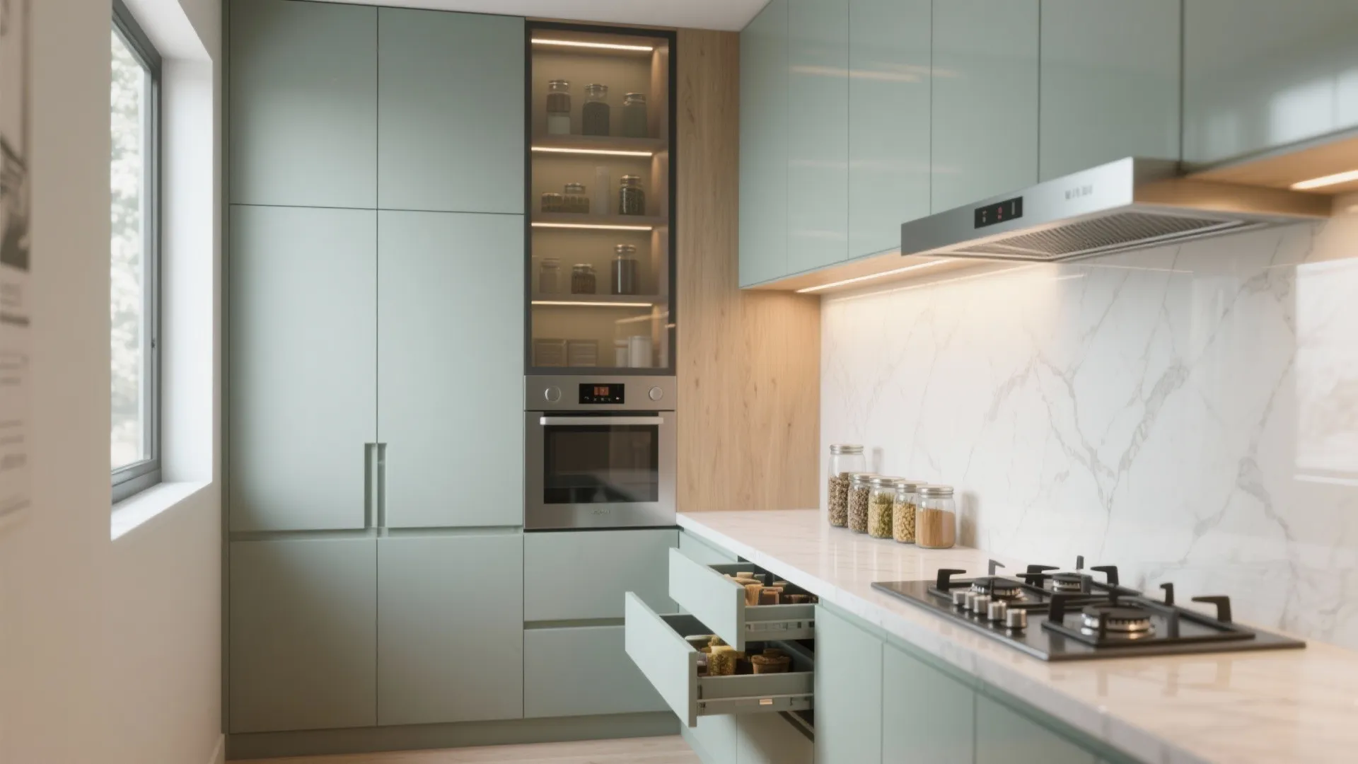 [Section: 灵感列表] Minimalist kitchen storage that actually serves you