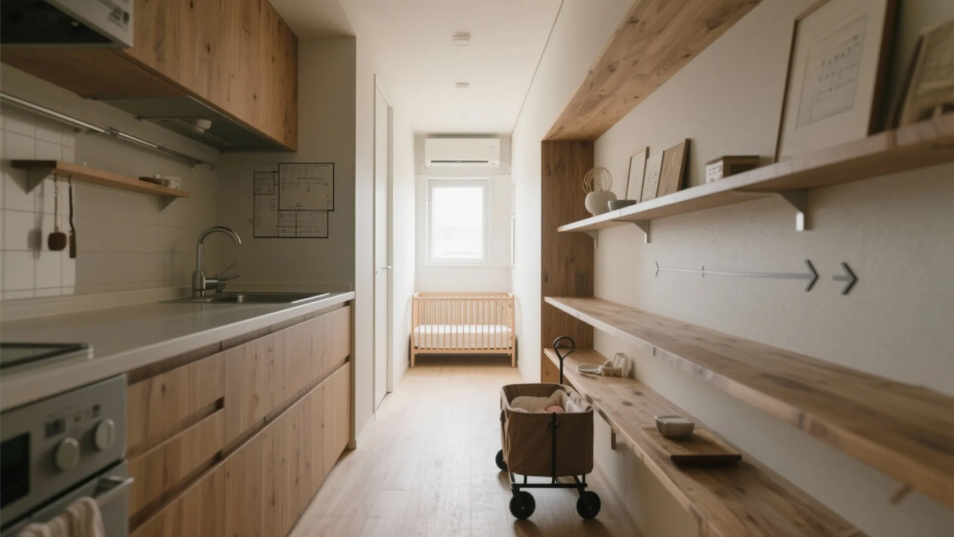Tips 2: 1K的発想で“二重動線”を避ける—動線規格で家事と育児を分離