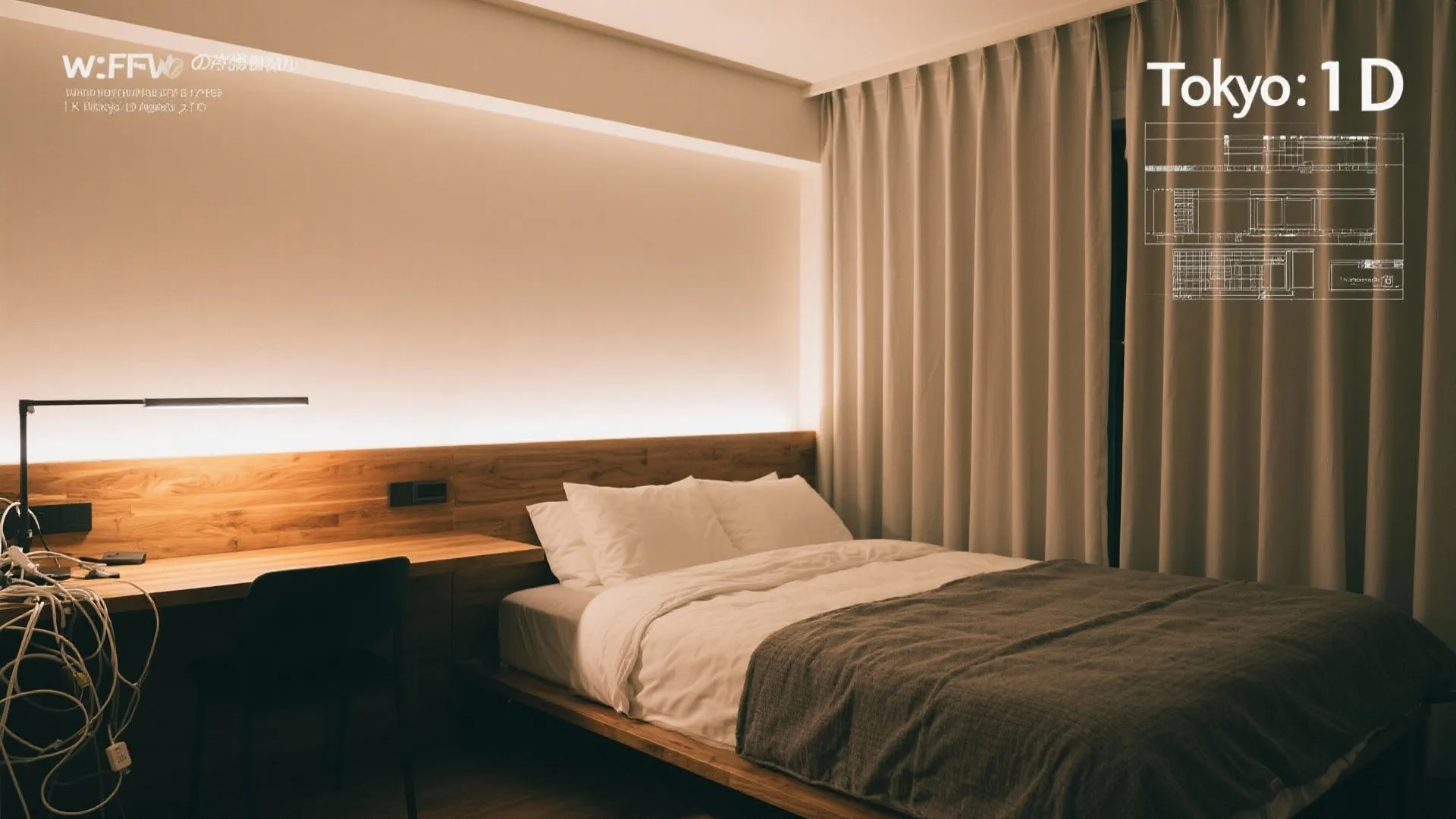 Tips 5: ベッドとデスクは“背中合わせ”で住み分ける（日式風格の静けさ）