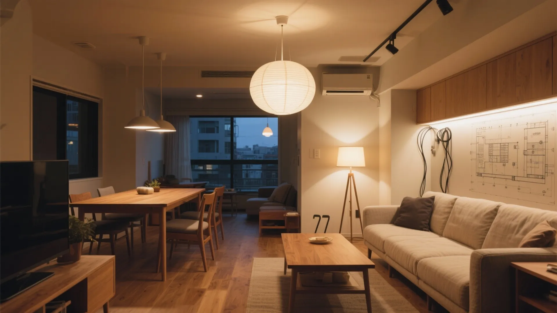 Tips 5: 照明は“3点構成”でメリハリをつくる（東京小戸型＋收納技巧）