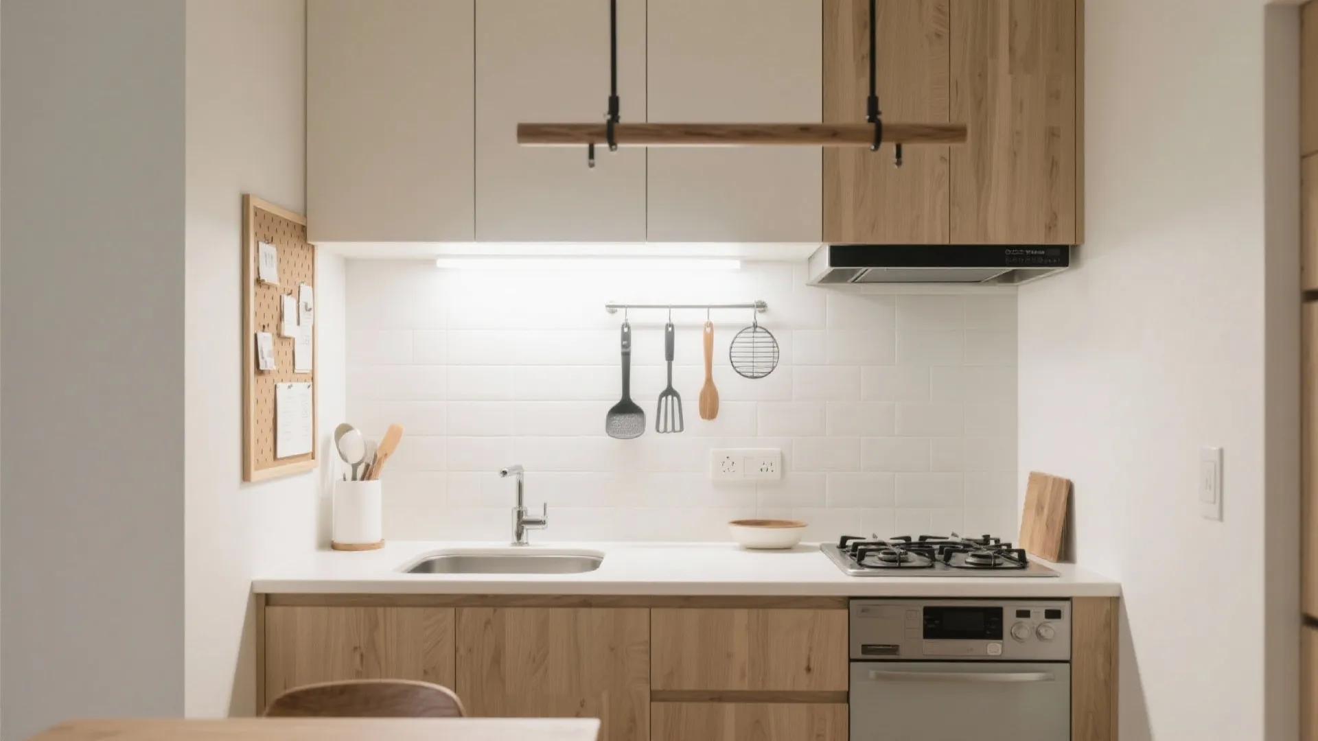 Tips 5: キッチンは“縦の余白”を作る｜1DKでの動線规划