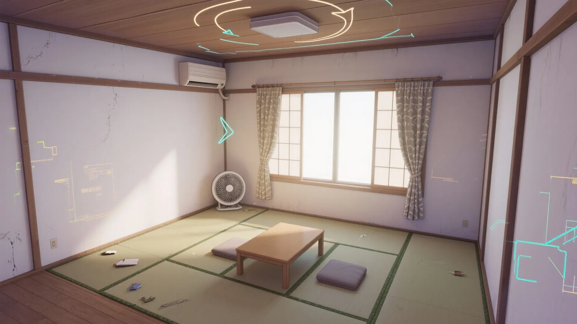 3. 冷暖房と連携する動線計画：エアコン直風を避けて体感を均一化