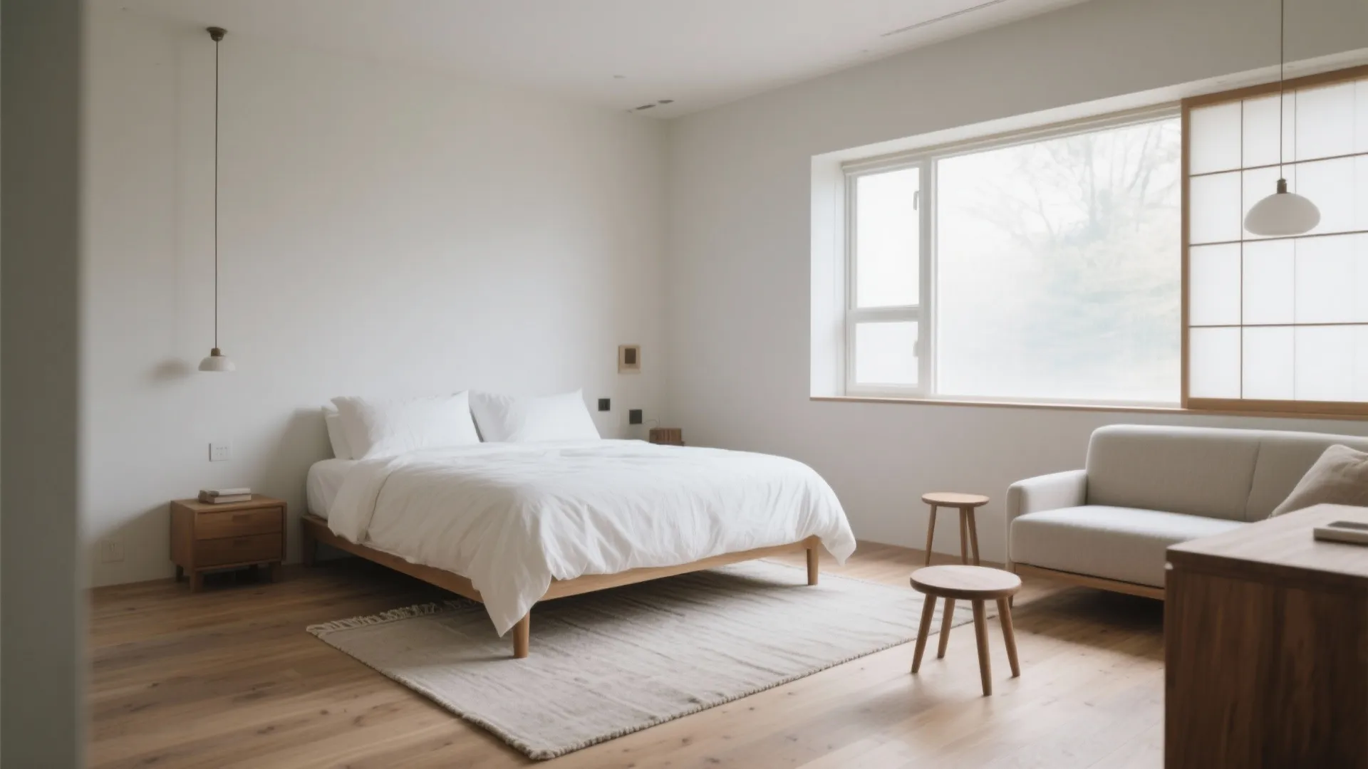 布と床の距離を離す：ベッド下は“風の道”、ソファは脚高でダニ予防（日式風格）