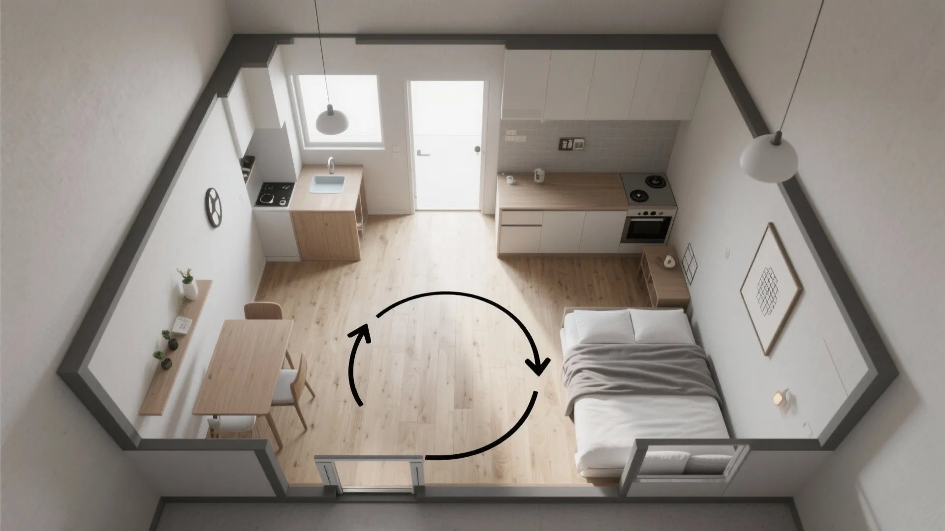 面積より“動線”で見せる広さ：小戸型でも相場が伸びる理由（動線规划）