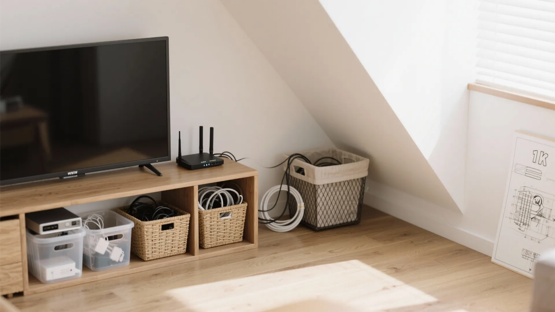 Tips 3: コーナー収納と一体化（収納技巧 × 1Kの角を活かす）