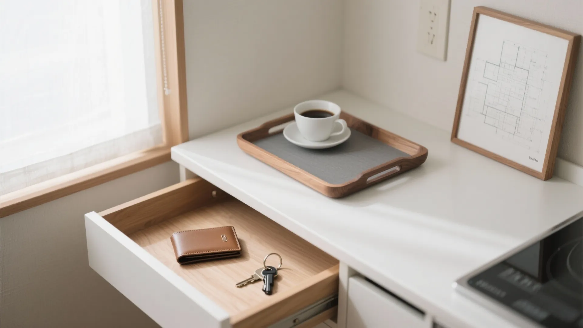 Tips 4: 1Kはキッチン脇に“身支度ステーション”（動線規画・日式風格）