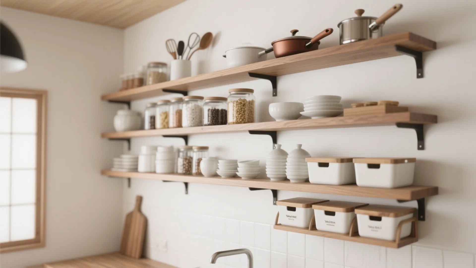 Tips 2: キッチン背面“1スパン収納”で散らかりゼロ（收納技巧）