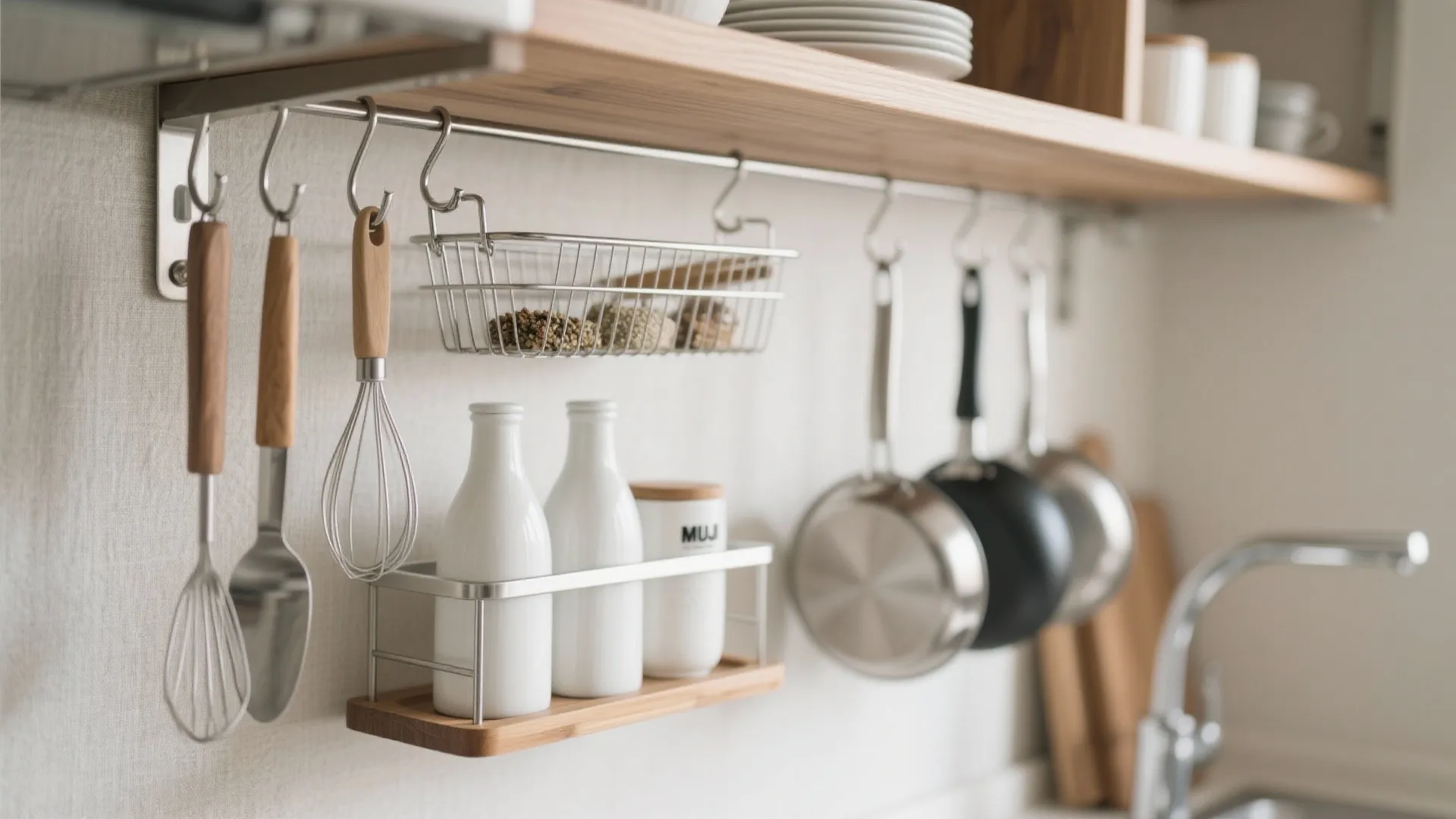 Tips 2: 吊る・挟むを活用して面を増やす（収纳技巧・日式风格）