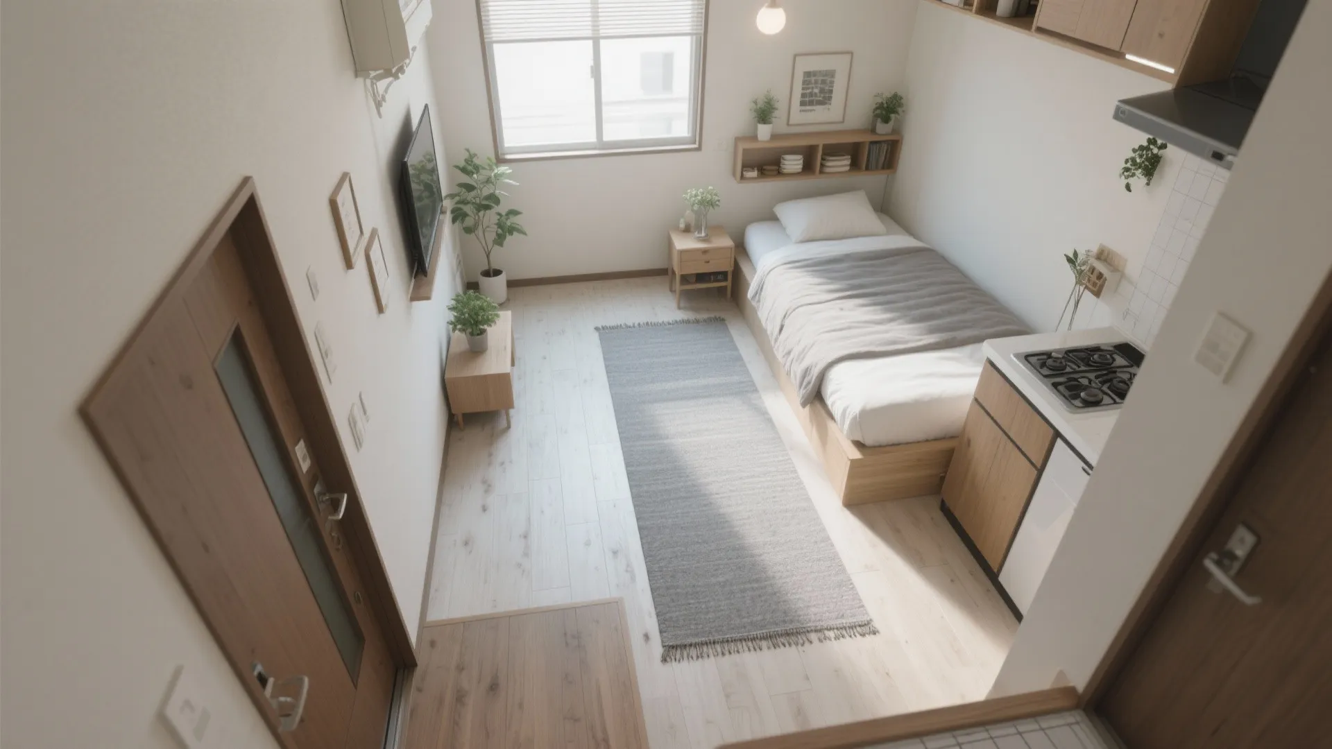 Tips 1: 玄関からベッドまで一直線の動線をつくる（動線規格×日式風格）