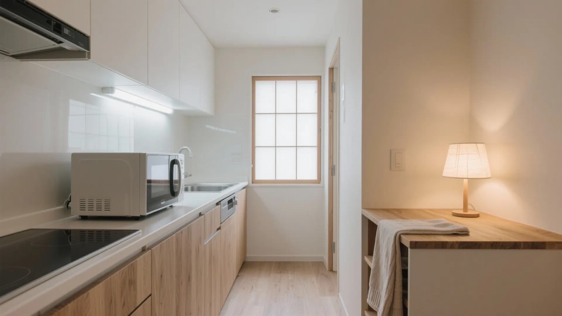 1K小型キッチンに置く電子レンジの選び方・レイアウト5つの鍵｜東京公寓設計: 1R/1Kでも動線が崩れない。日本都市の小さなキッチンに合う電子レンジの寸法・配置・収納を、設計者の視点でわかりやすく解説。