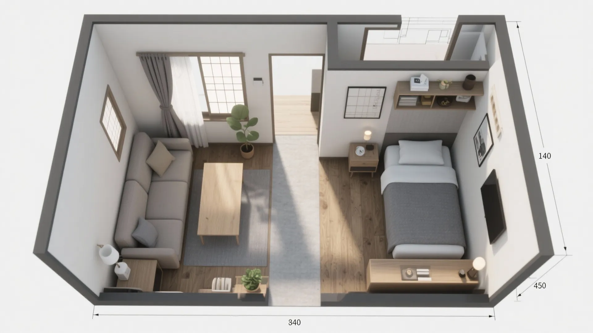 Tips 4: 家具寸法を日本住宅規格に合わせて詰める（東京小户型の視点）