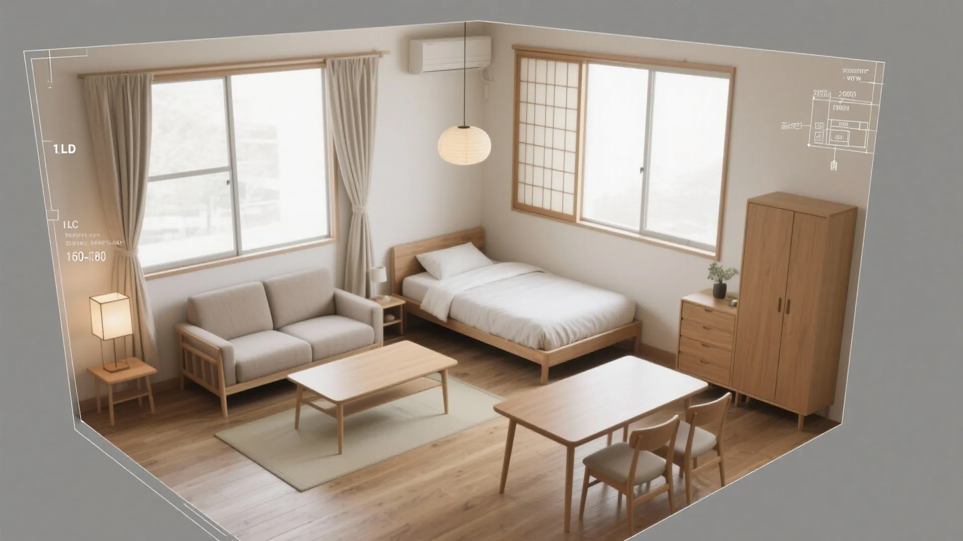 Tips 5: 家具寸法の黄金比で1LDKの視線を整理する（東京・大阪・京都の日本都市）