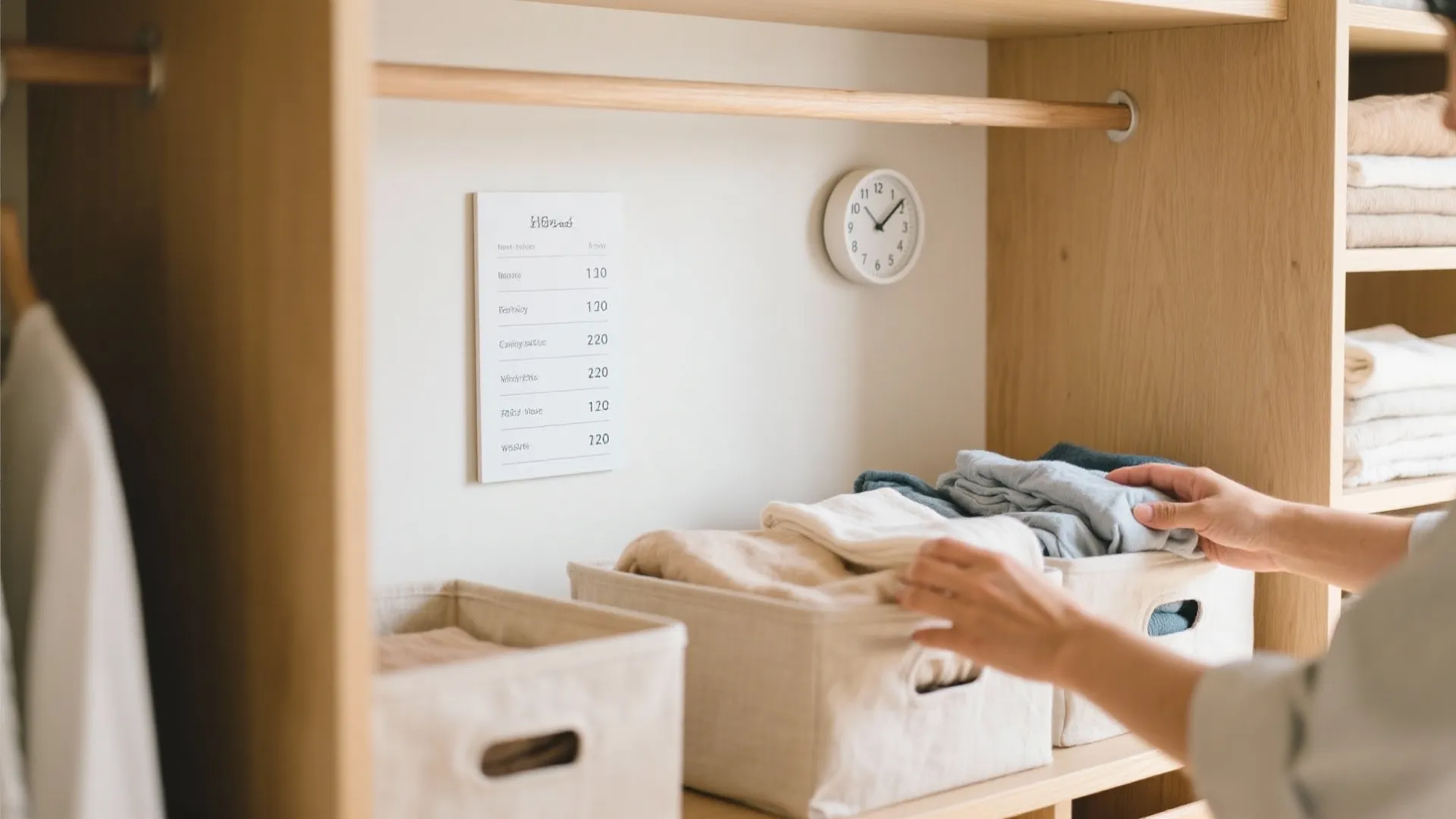 Tips 5: 1R収納の“家族ルール”——週15分のリセットと持ち数の可視化