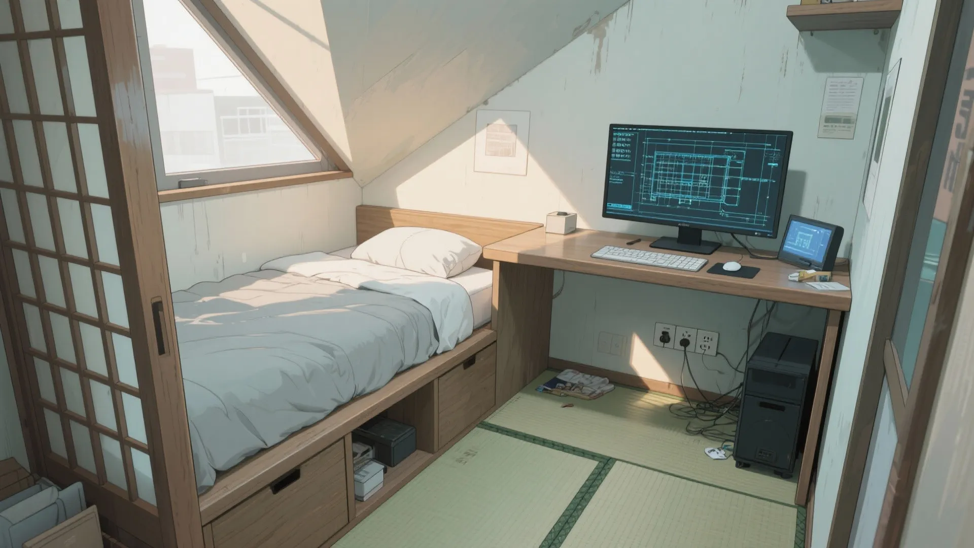 Tips 5: 1R/1Kのレイアウトは“視線と手の届く範囲”を最短化（日本都市）