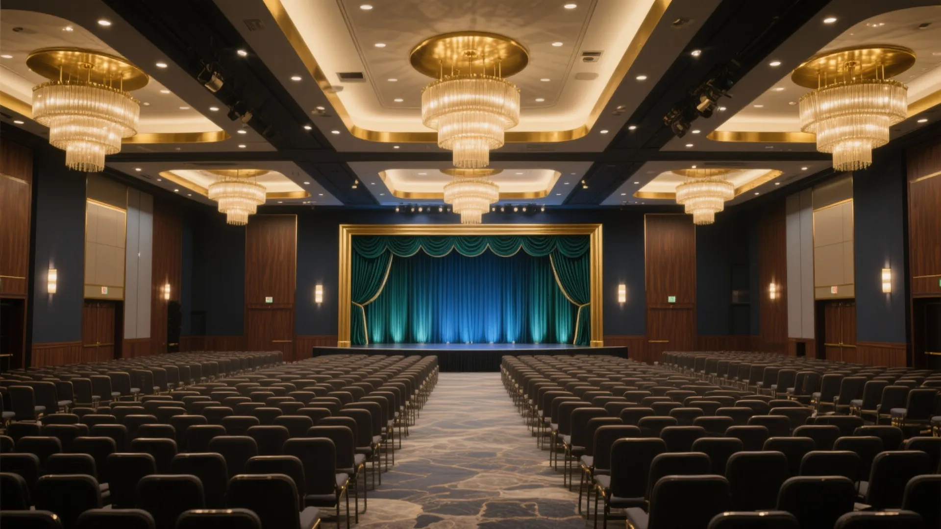 24k Golden Events Convention Hall Design Ideas