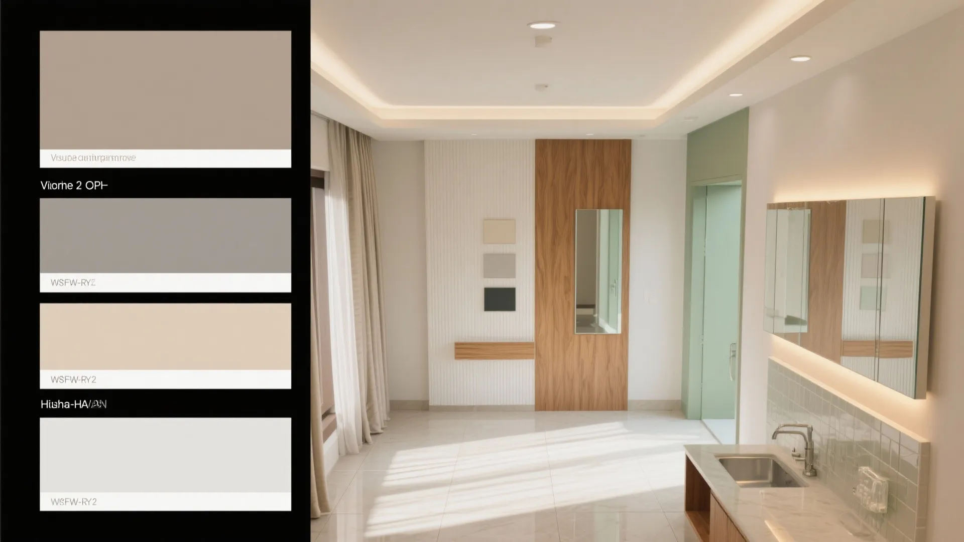 Light, glass, and color strategy that visually expands rooms