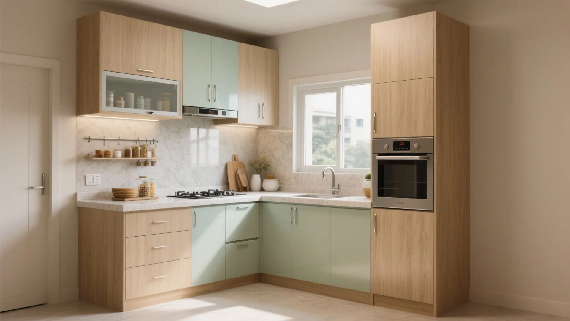 Minimalist kitchen storage that breathes