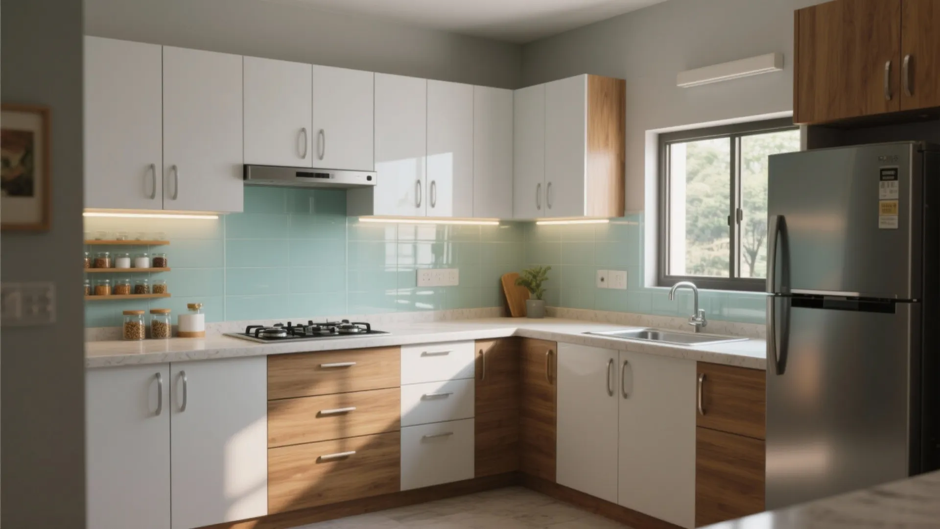 2 BHK Kitchen Design: 5 Smart Ideas: Small-space creativity for a 2 BHK flat in Rajendra Nagar