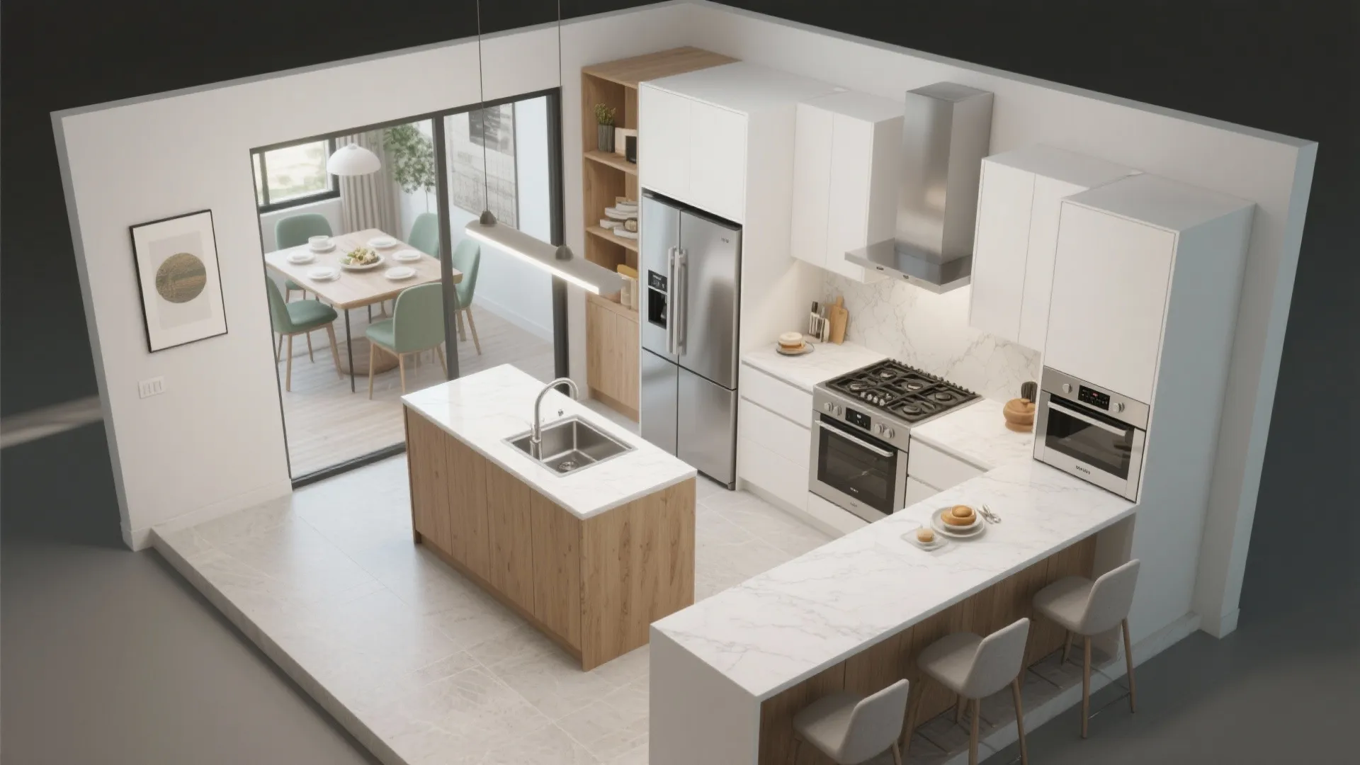 Kitchen That Works Hard: L-Shape, Parallel, and a Breakfast Edge