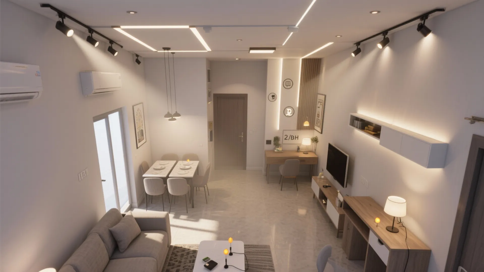 Light layering and color zoning