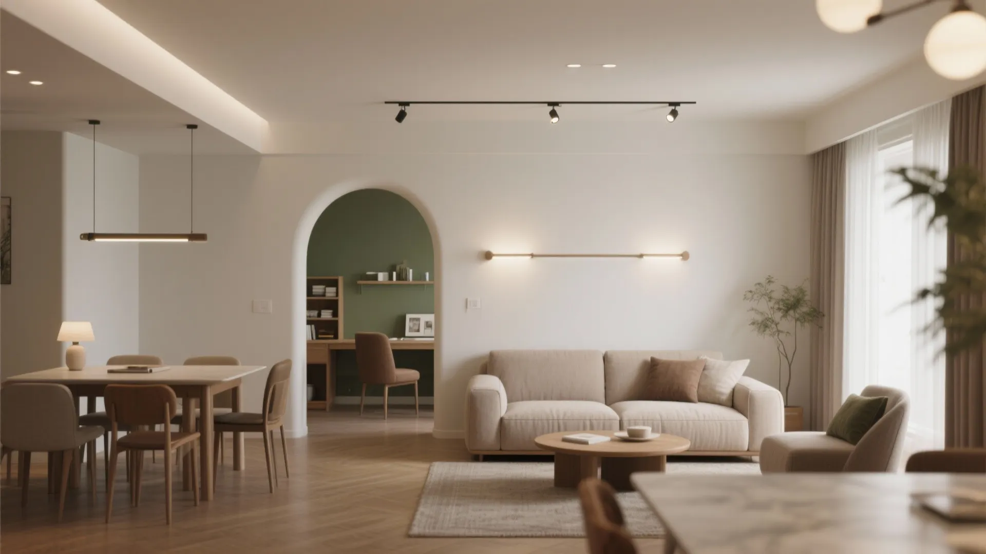 Light layering and color zoning