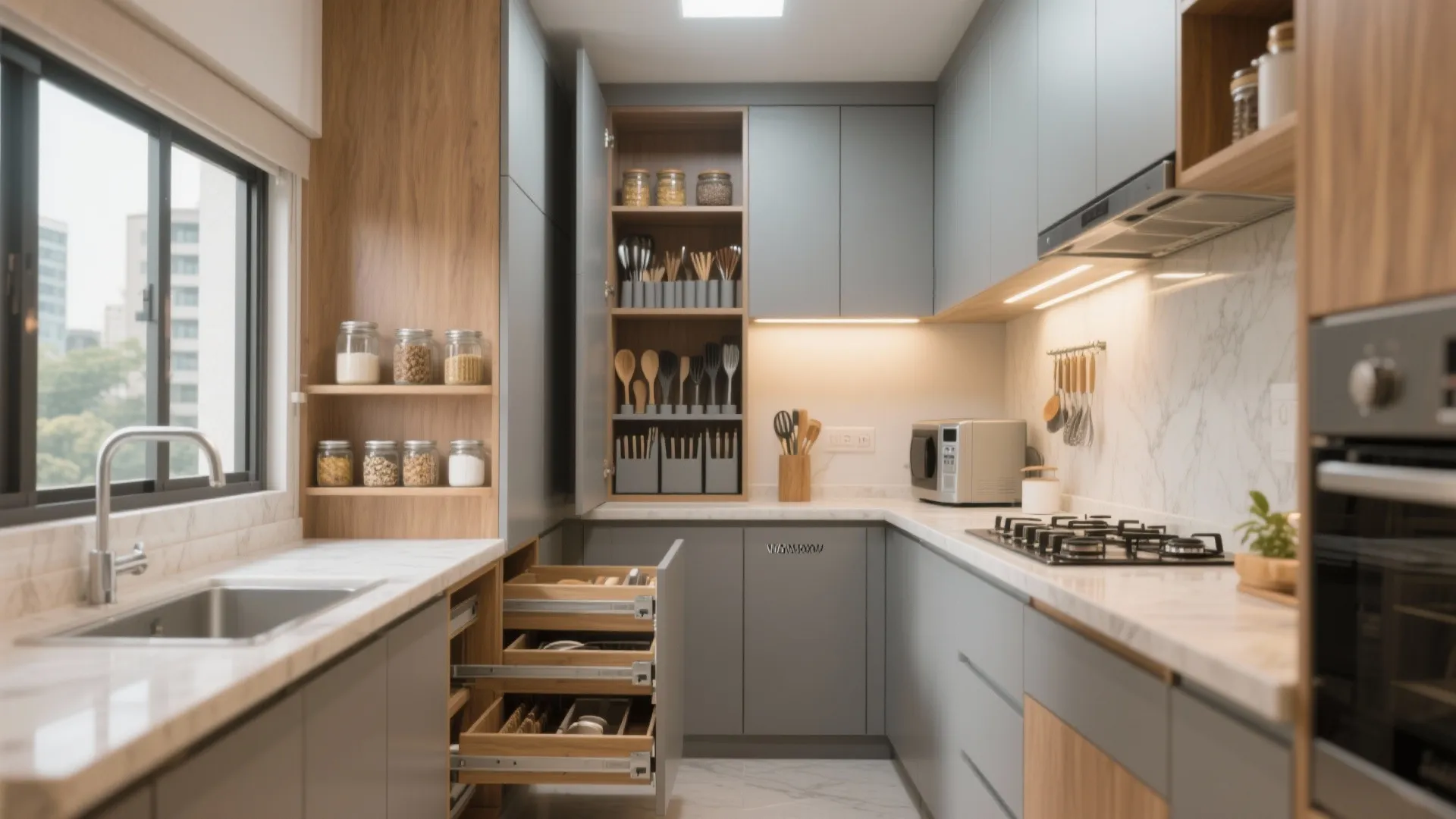 1) Storage-First Modular Kitchen that Actually Fits Your Life