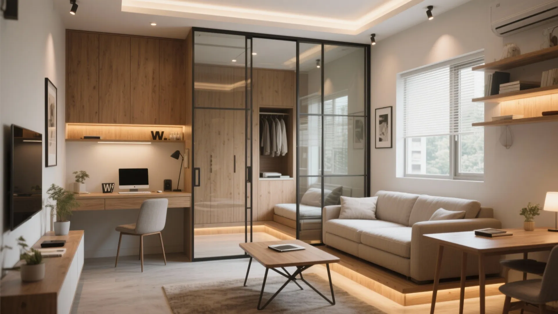 4) Light, storage, and furniture that multitask