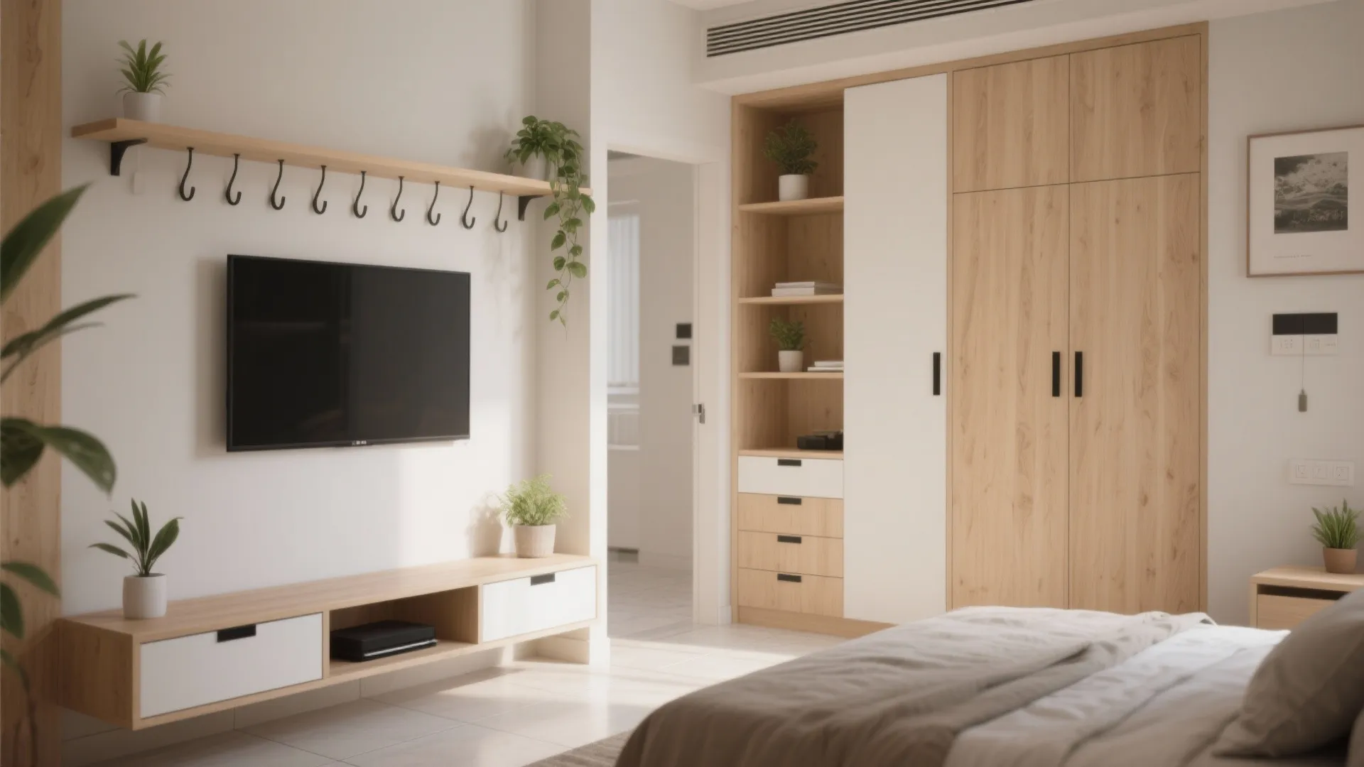 Minimalist storage that works in 2 BHKs