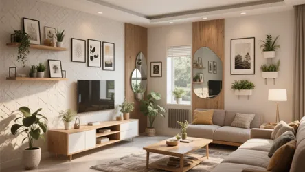 5 Creative Wall Decoration Ideas for a Cozy 2BHK