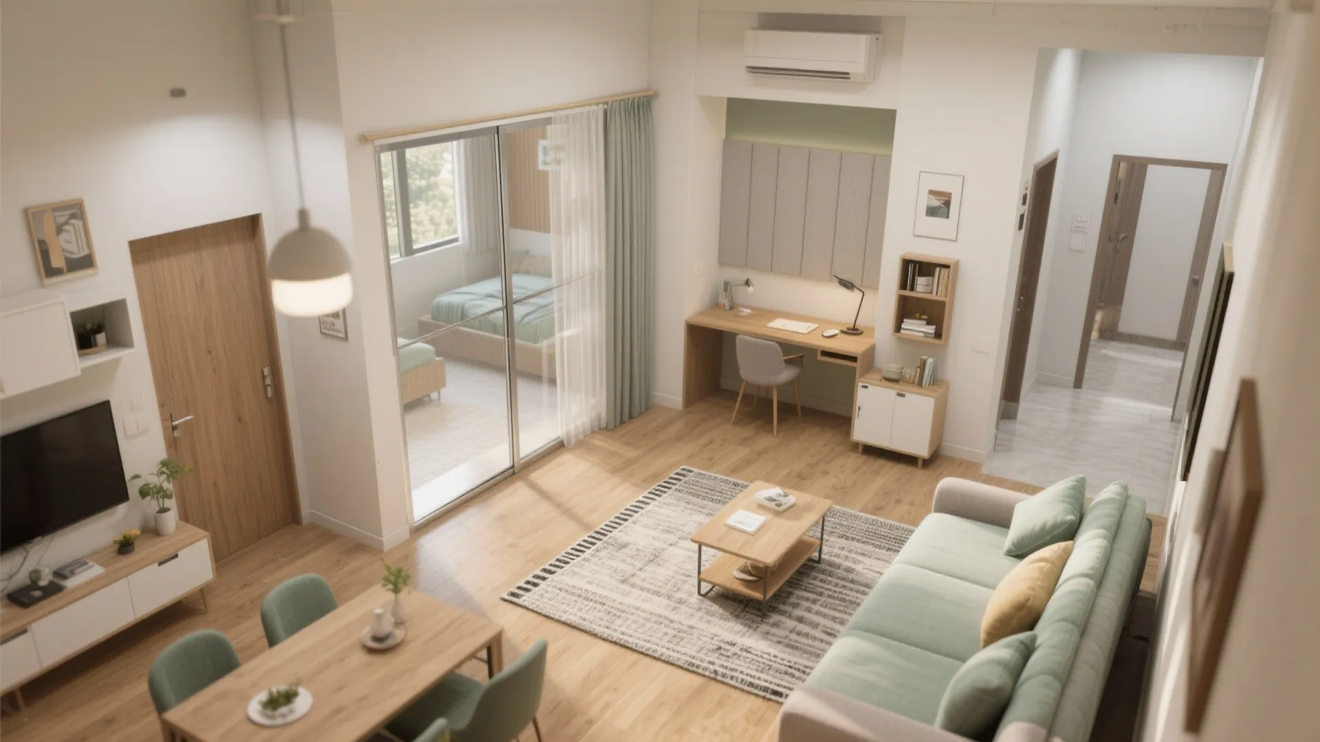 Smart Zoning for a 2 BHK Lifestyle