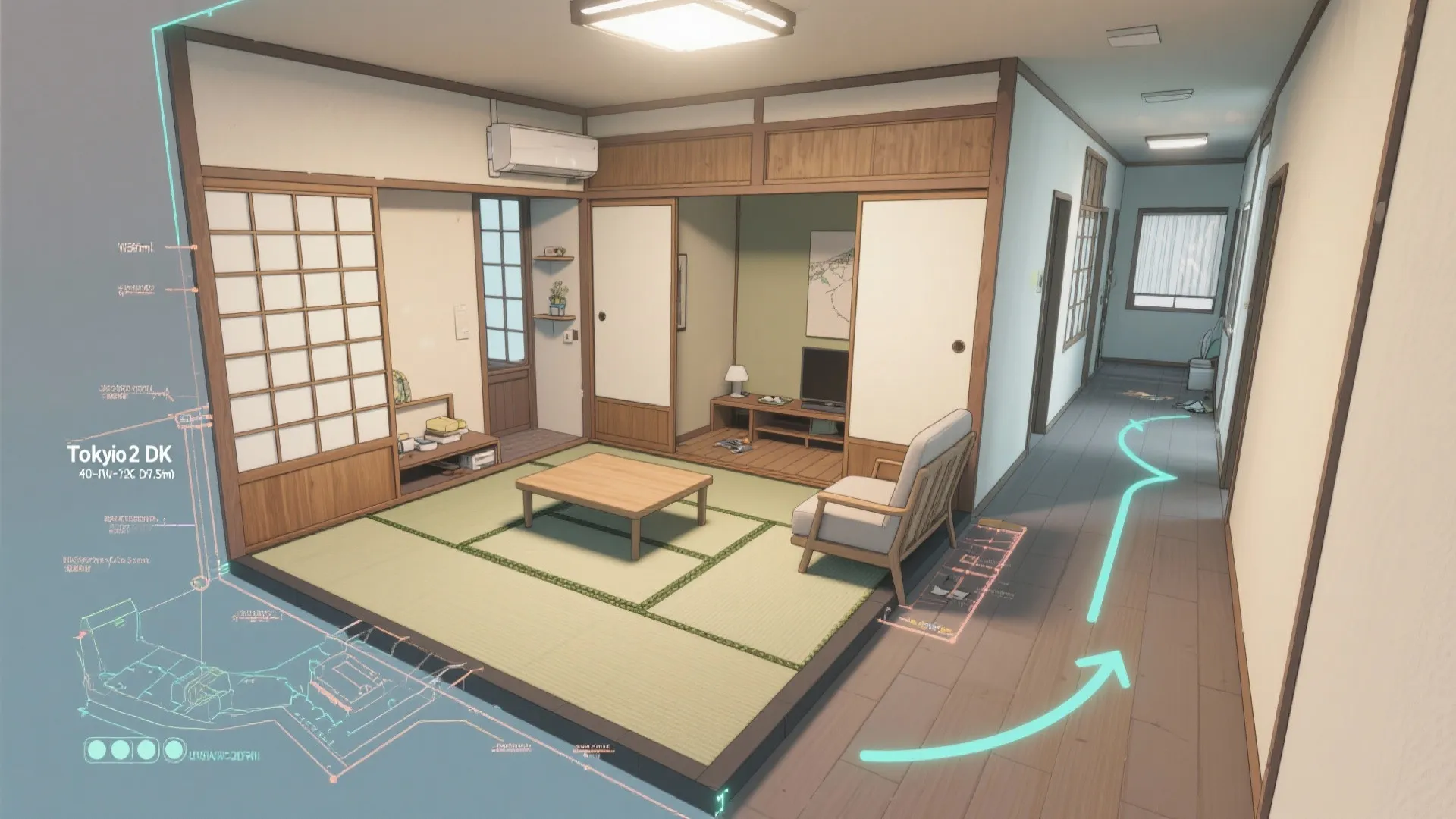 Tips 1: 2DKの基本換算と“暮らせる面積”の考え方（東京小戸型・日式風格）