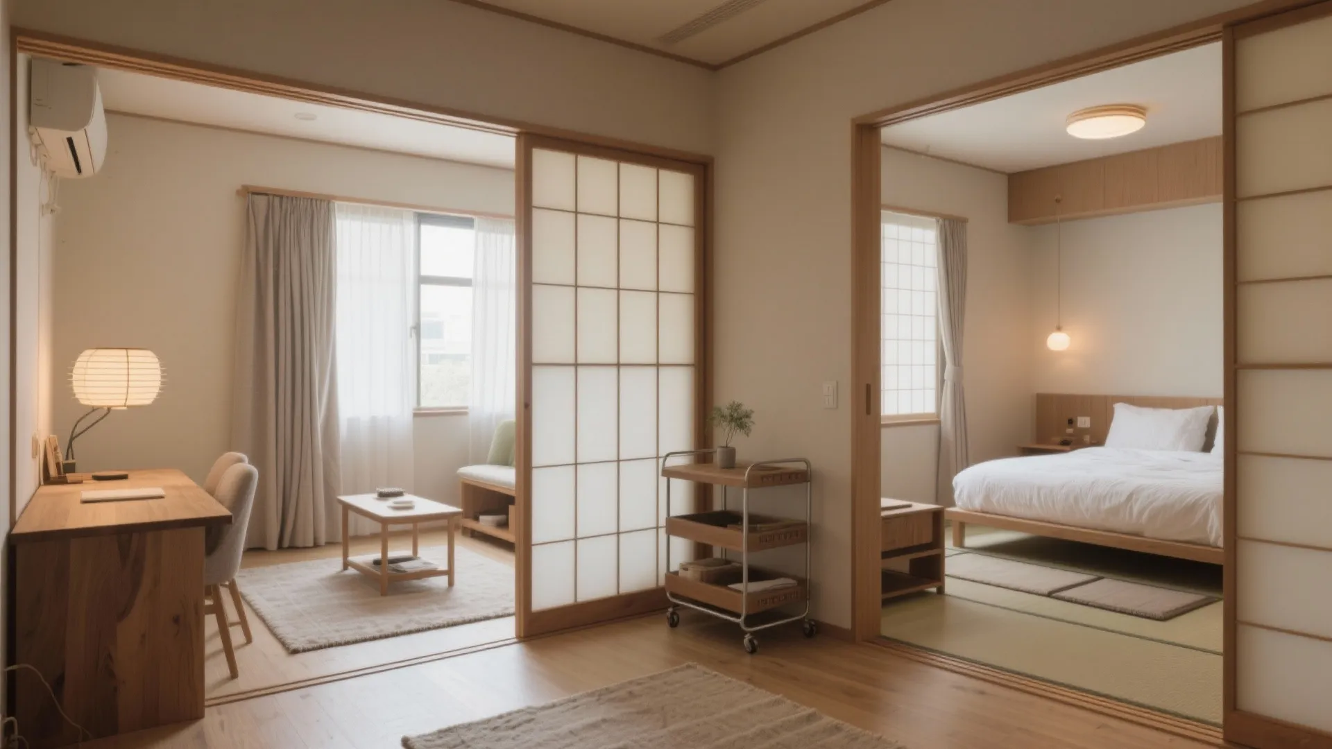 Tips 2: 2室の役割を“寝室＋多目的室”に分ける（日式風格で静と動を分離）