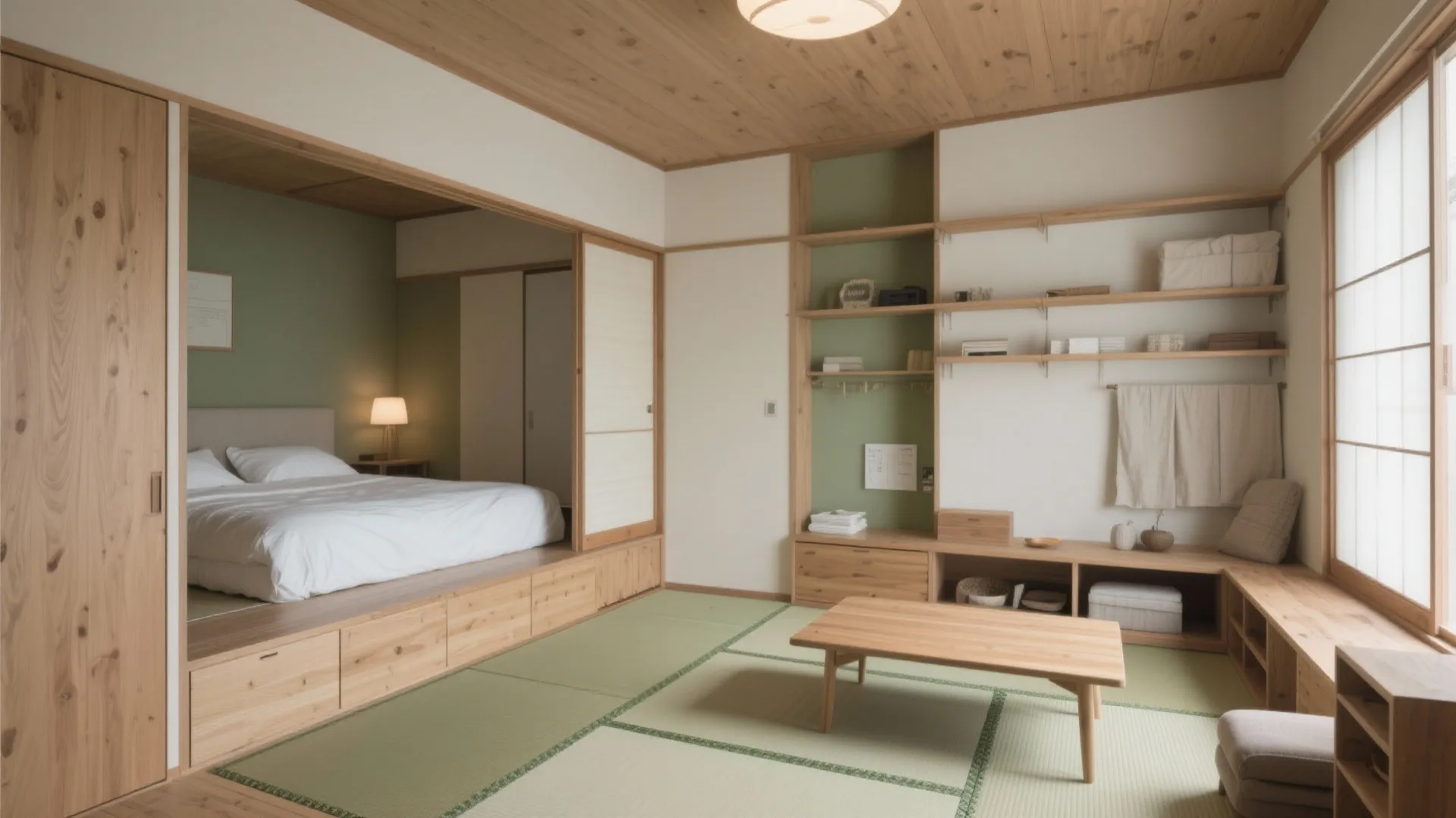 Tips 2: 2部屋の“用途を固定”して重心をつくる（東京小戸型×ゾーニングと日式風格）