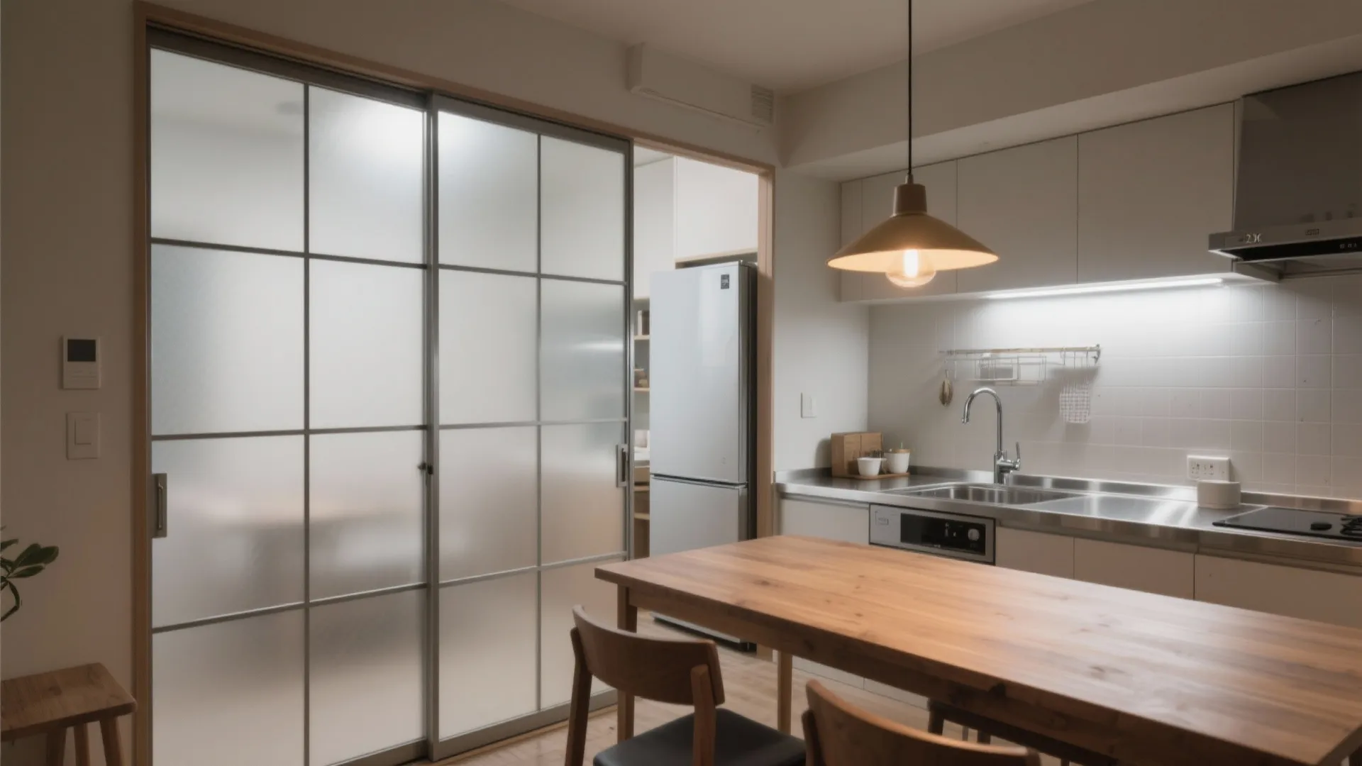 Tips 3: スライドドアで“開ける日と閉じる日”を選べる（東京小戸型×動線規劃）