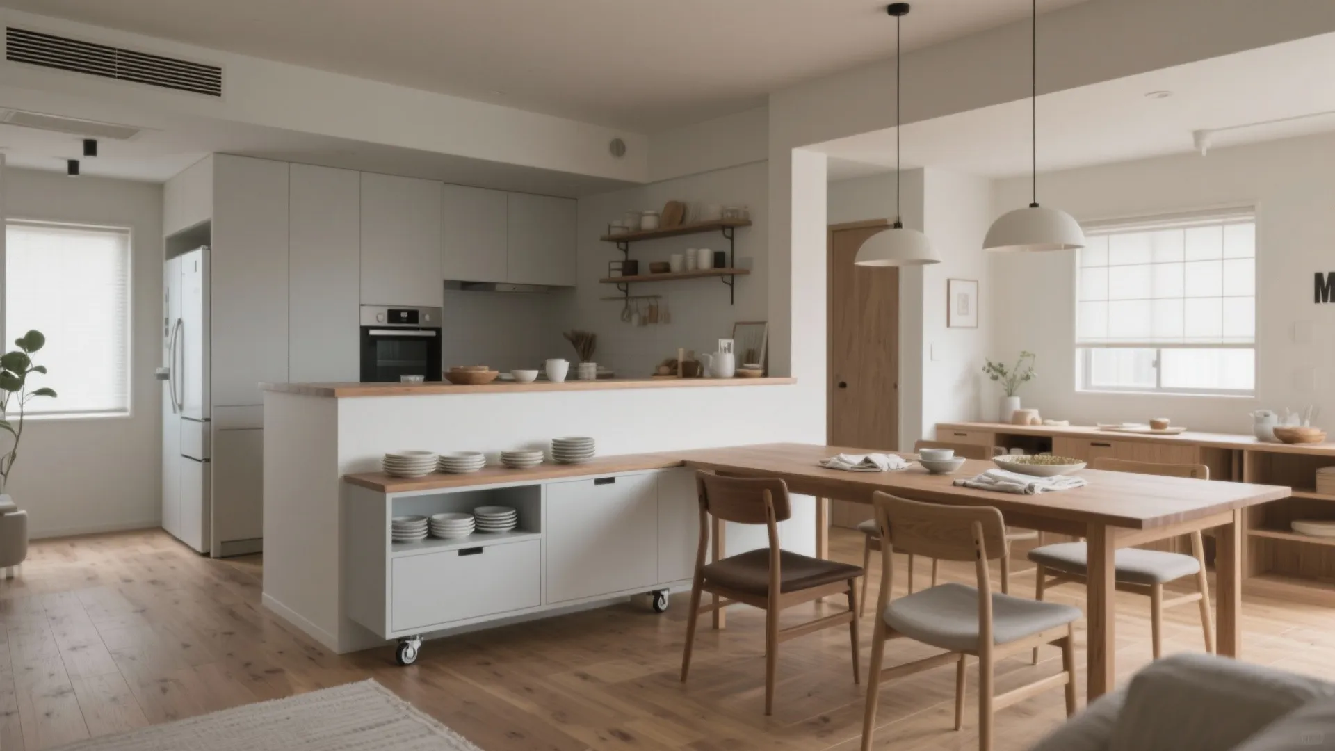 Tips 2: ハーフハイト収納で“視線は通しつつ匂いは抑える（収納技巧×動線規劃）”