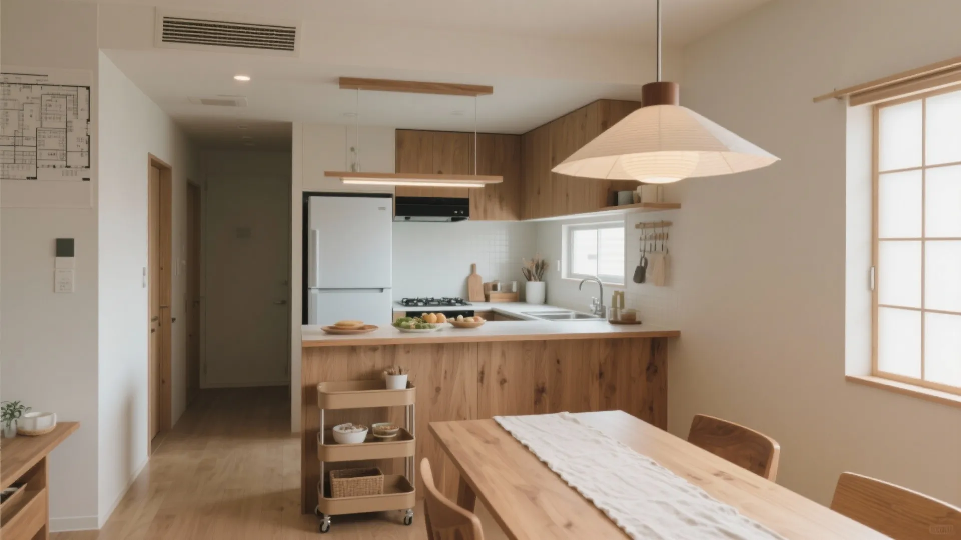 Tips 1: キッチンをハブにする動線設計（動線規模に合わせた東京小戸型の考え方）